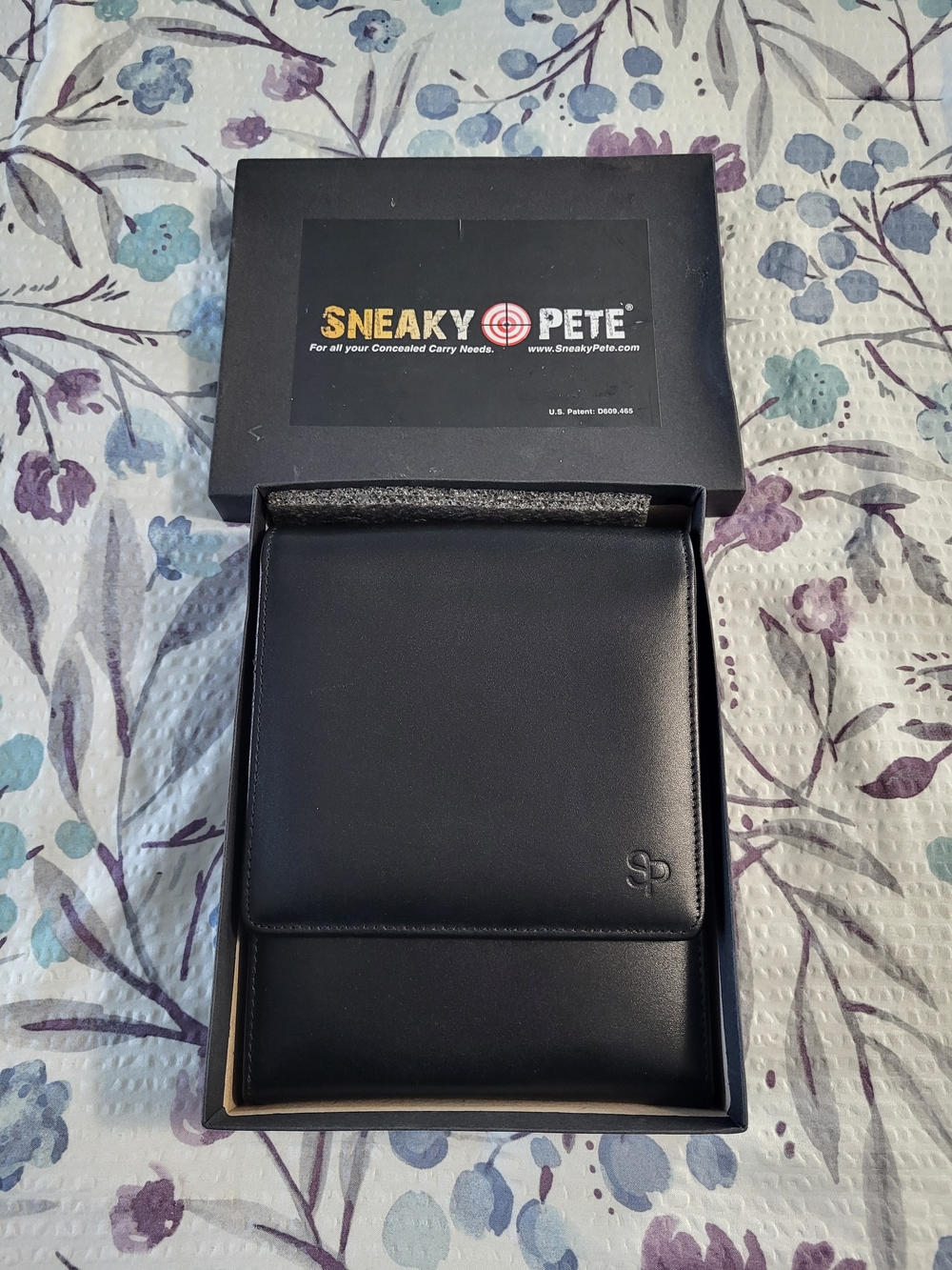 Sneaky Pete Concealed Carry Holster Pouch LEATHER, Black, NEW, 2 Clip